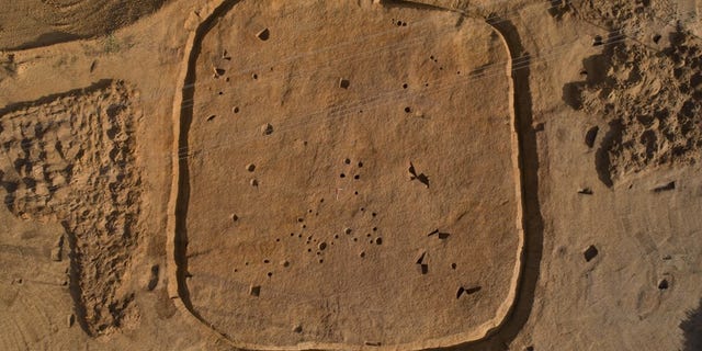 The ancient square enclosure where the trove was discovered. (© Archaeological Solutions Ltd)