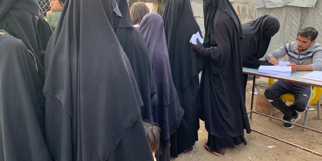There are 71,000 people inside this camp including around 10,000 foreigners. English, French, Belgium, Russian, Chinese and more – their countries have refused to take them back, saying they are dangerous and would carry out attacks – the camp commander agrees, saying they’re beyond reform.
