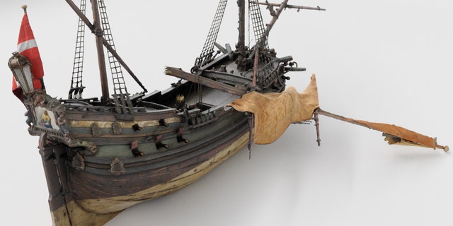 A digital reconstruction of the ship. Archaeologists used Vermeer's famous painting of 