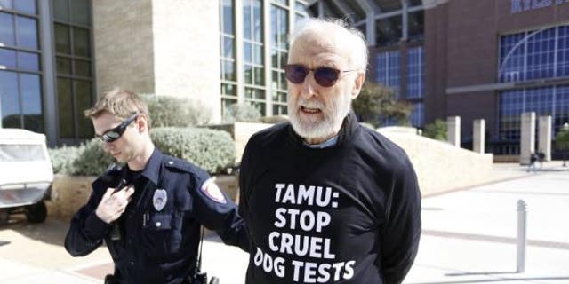 Actor James Cromwell following his arrest at Texas A&amp;M.