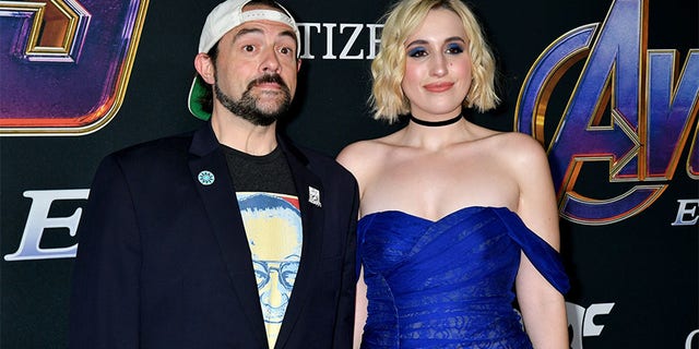 Kevin Smith and Harley Quinn Smith attend the World Premiere of Walt Disney Studios Motion Pictures
