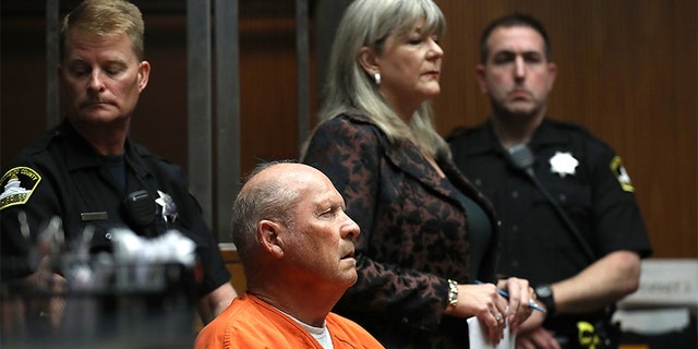 Joseph James DeAngelo, the suspected "Golden State Killer", appears in court for his arraignment in April 2018 in Sacramento, California.