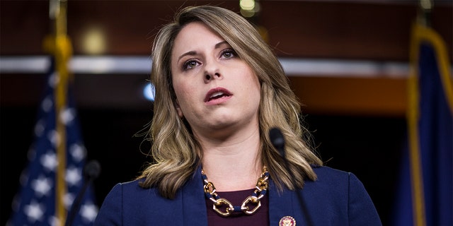 Rep. Katie Hill, seen here in April 2019, denied she was having an affair with her legislative director. (Zach Gibson/Getty Images, File)