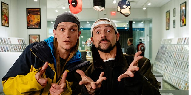 Jason Mewes (left) and Kevin Smith star in