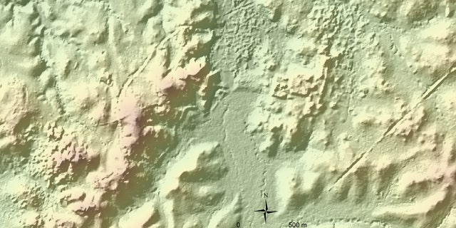 LiDAR image of the El Saraguato site.