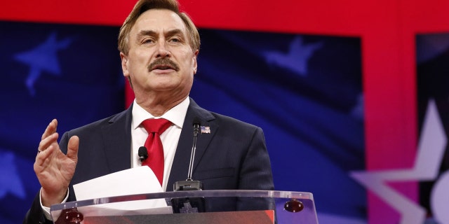 Mike Lindell, president and chief executive officer of My Pillow Inc., speaks during the Conservative Political Action Conference (CPAC) in National Harbor, Maryland, US, on Thursday, Feb. 28, 2019. Photographer: Aaron P. Bernstein/Bloomberg via Getty Images