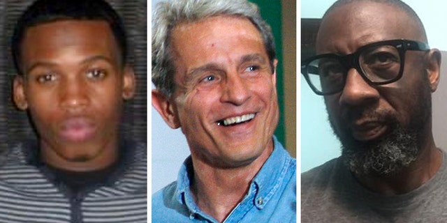 The indictment returned Wednesday in U.S. District Court charges wealthy Democratic megadonor Ed Buck, center, with distributing methamphetamine resulting in the deaths of Timothy Dean, right, in January and Gemmel Moore, left, in 2017. (AP-AP-FB)