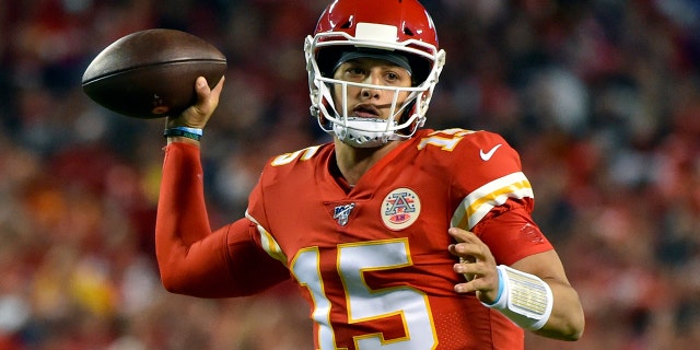 Kansas City Chiefs quarterback Patrick Mahomes throwing a pass during a game against the Indianapolis Colts this past October. (AP Photo/Ed Zurga, File)