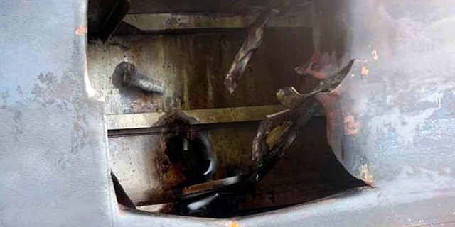 Iranian officials say two missiles rocked the hull of the oil tanker.