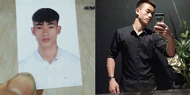 Families fear the victims may include Nguyen Dinh Luong, 20, seen in an ID photo, left, and taking a selfie.