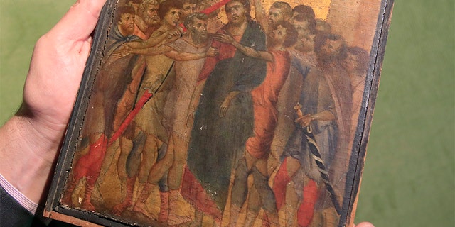 The 13th-century painting by Italian master Cimabue, seen in a photo last month.