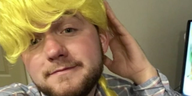 An image of Spikes modeling one of the reportedly stolen wigs.