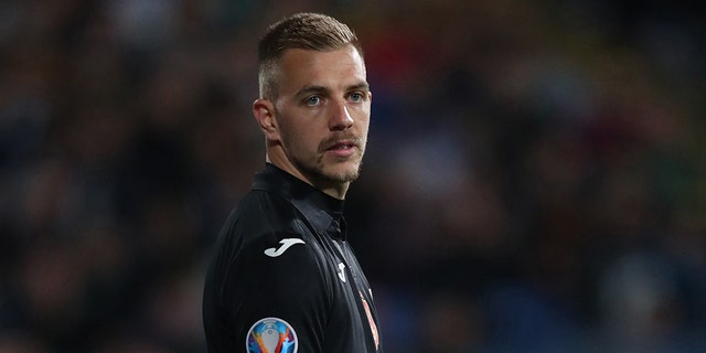 Plamen Iliev of Bulgaria during the UEFA Euro 2020 qualifier between Bulgaria and England on October 14, 2019 in Sofia, Bulgaria.