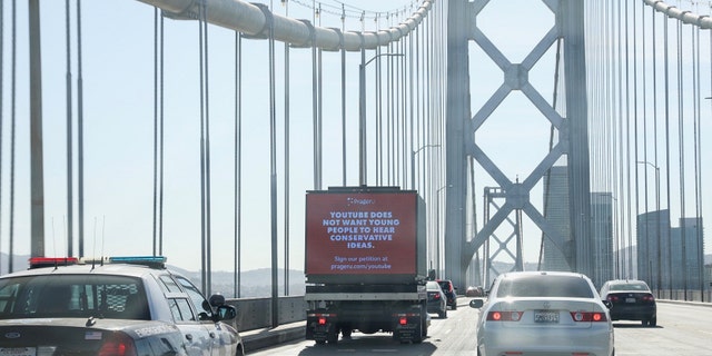 The PragerU video truck on its way to Silicon Valley. (PragerU)