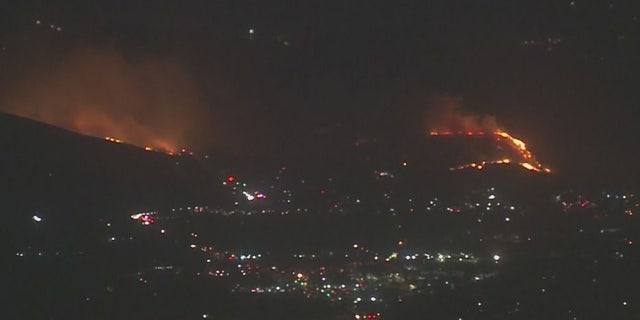 The Easy Fire broke out early Wednesday in Southern California.