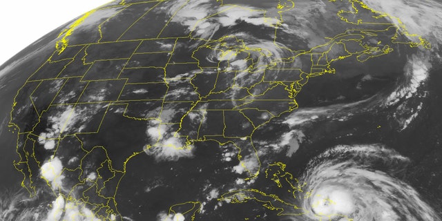 FILE - This Wednesday, Aug. 24, 2011, NOAA satellite image shows Hurricane Irene.