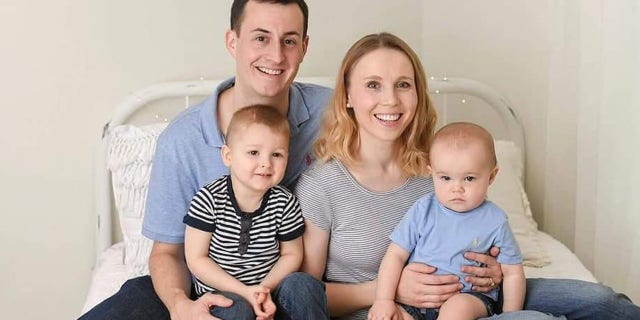 The Thomas family: Blake, 31, Sarah, 30, Kayden, 3, and Elliott, 1.