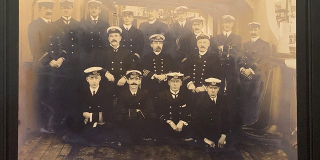 Samuel Smith (second left in the front with the mustache) with S.S. Minia crew members.