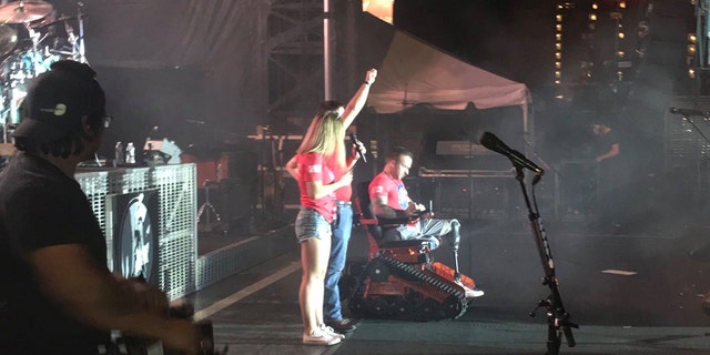 "This Marine definitely deserves all the praise that he receives!" the fund said online about Rumbaugh, who lost his legs in Afghanistan.