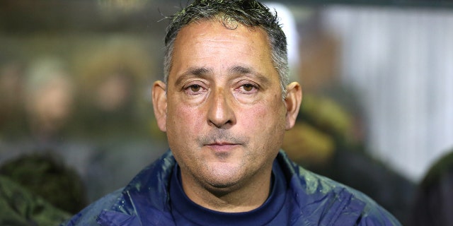 Haringey Borough manager Tom Loizou during the FA Cup first round match at the Coles Park Stadium, London. (Photo by Nigel French/PA Images via Getty Images)