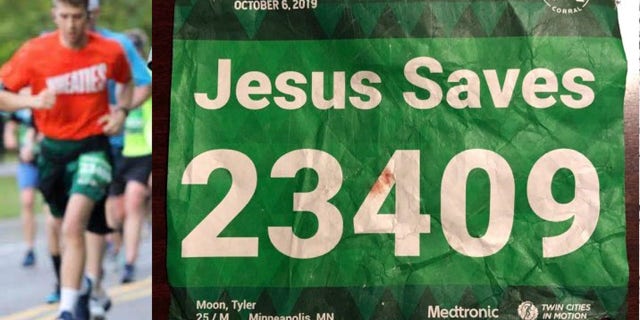 Tyler Moon, 25, of Eden Prairie, Minn., was literally saved by Jesus.