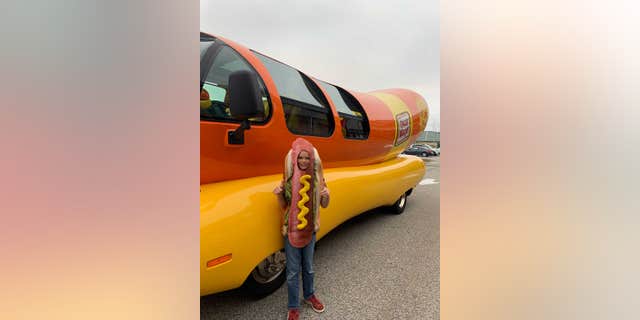 Jake, 9, first made headlines last week, after managing to wear a hot dog costume in his official school pictures.