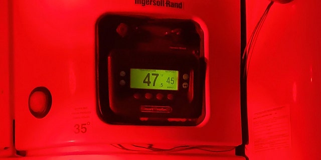 The trailer was 47 degrees at the time, and most were clad in long pants and short-sleeved t-shirts inside.