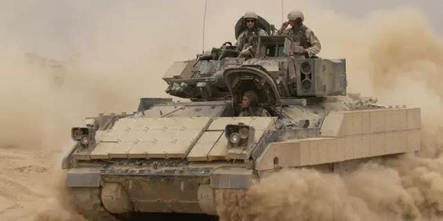 U.S. Army Bradley fighting vehicle.