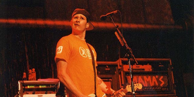 Tom DeLonge of Blink-182 at KROQ Acoustic Xmas Show at Anaheim Pond in Los Angeles, Calif. (Jeff Kravitz/FilmMagic, Inc)