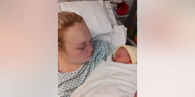 Jodie Marsden with baby Arthur.
