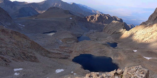 This undated photo provided by the Inyo County Sheriff's Department shows 6th lake below Mount Williamson where authorities say the skeletal remains of a person were discovered on Oct. 7. (Inyo Sheriff's Department via AP)