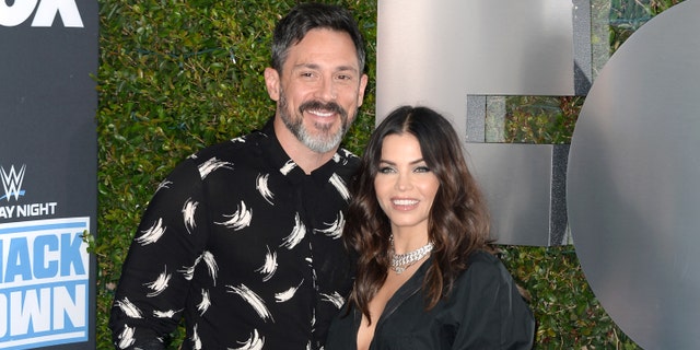 Jenna Dewan and Steve Kazee attend WWE 20th Anniversary Celebration marking premiere of WWE Friday Night SmackDown on FOX.