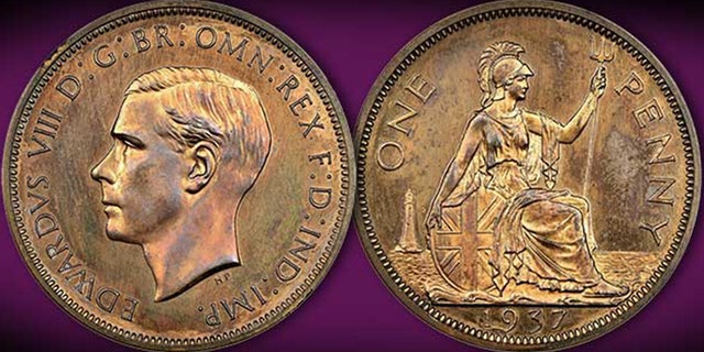 1937 Edward VIII penny. (Credit: Spink)