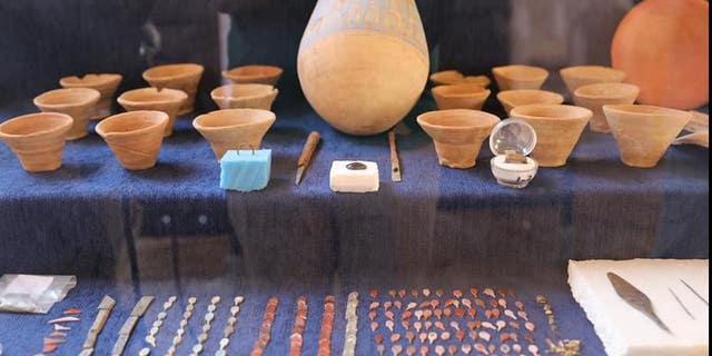 An assortment of artifacts found in Luxor. (Egyptian Ministry of Antiquities)