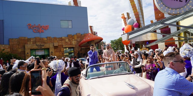 The wedding was estimated to have cost tens of thousands of pounds, but the couple, who have been together for five years, said that Disneyland Paris chipped in to subsidize the event.