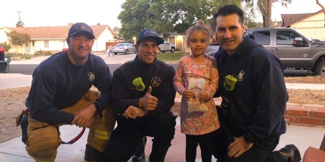 Several firefighters with the Ventura County Fire Department paid a special visit to a little girl on Tuesday as she celebrated her birthday.