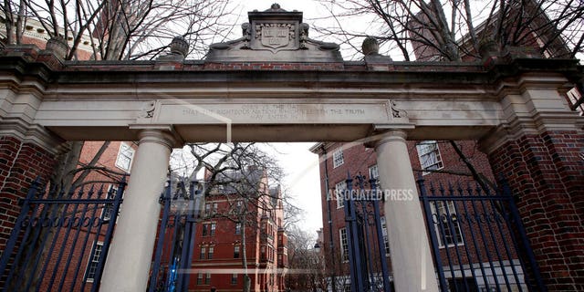 The gates at Harvard University in Cambridge, Massachusetts, one of two schools involved in affirmative action cases before the Supreme Court. (AP Photo/Charles Krupa, file)