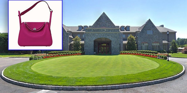 Pink Hermès bags, like the one pictured here, can cost thousands of dollars. Maryana Beyder valued her bag she brought to the Alpine Country Club, also pictured here, at around $30,000.