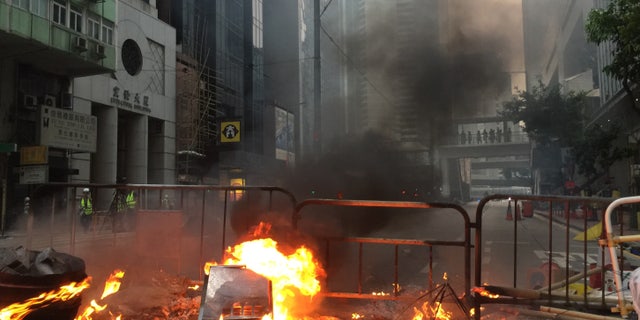 “We are here to fight for the freedom of Hong Kong,” one protester told Fox News. 