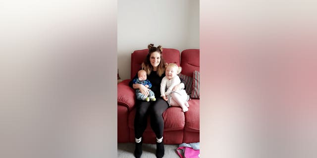 Cliare Curtis with baby Charlie (left) and Millie (right) before her diagnosis.