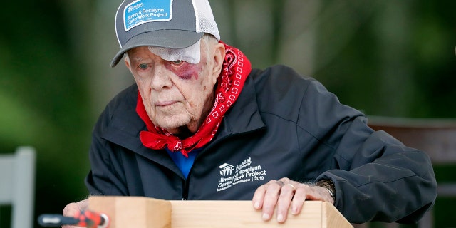 Carter has taken part in 36 building projects with the organization. (AP Photo/Mark Humphrey)