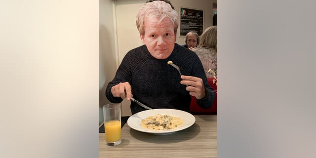 But the disappointment turned to fun and what will become an annual tradition after friends turned up in Ramsay cardboard masks for the inaugural Gordon Ramsay Night.