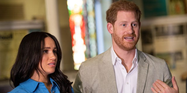Meghan Markle, Duchess of Sussex and Prince Harry, Duke of Sussex visit District 6 Museum on Sep. 23, 2019 in Cape Town, South Africa. 