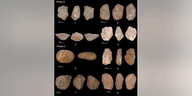 The oldest microlith artifacts from Fa Hein cave in Sri Lanka. (Max Planck Institute)