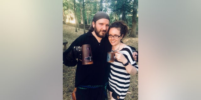 Kelsey, pictured with Jesse (left), said she toyed with the idea of leaving the decorations up until Christmas and just adding