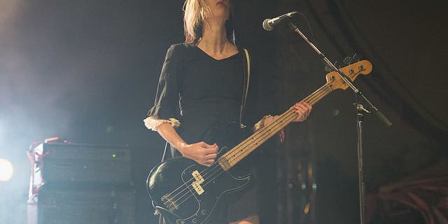 Kim Shattuck also played with The Pixies for a while, performing here at Riot Fest on September 15, 2013 in Chicago, Illinois. (Photo by Daniel Boczarski/Redferns via Getty Images)