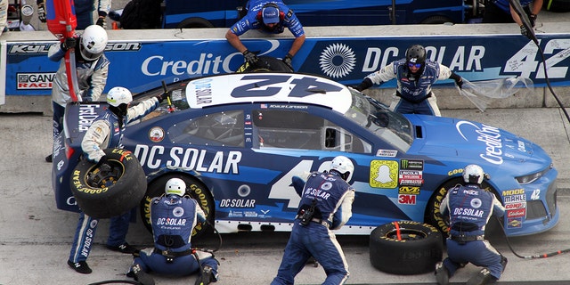 Kyle Larson's Chevrolet Camaro was one of the NASCAR entries sponsored by DC Solar