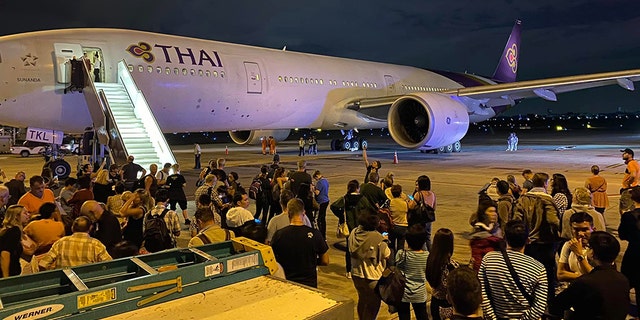 A Thai Airways flight from Bangkok to Switzerland didn’t make it very far when the plane’s left engine reportedly exploded as the aircraft began to take off.