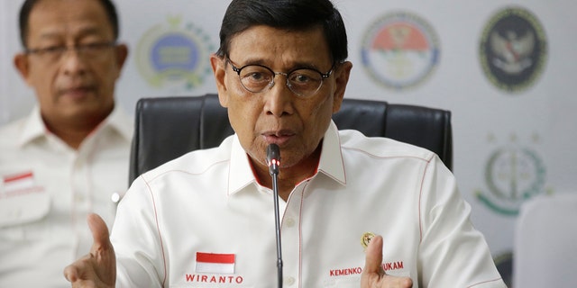 As Coordinating Minister for Politics, Law and Security, Wiranto supervises several ministries and agencies, including the national police and defense, which have been in charge of the government's counterinsurgency campaign. (AP Photo/Achmad Ibrahim, File)