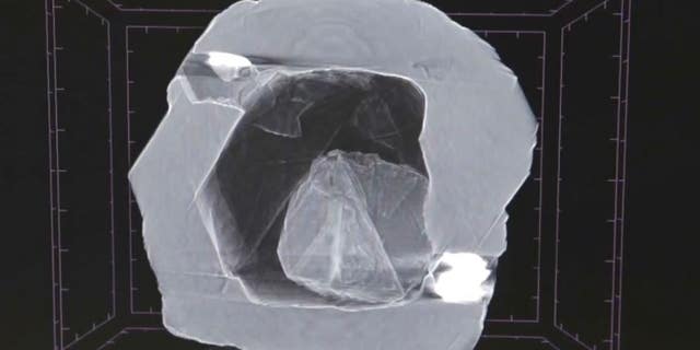 An X-ray view of the rare diamond discovered by miners in Russia.